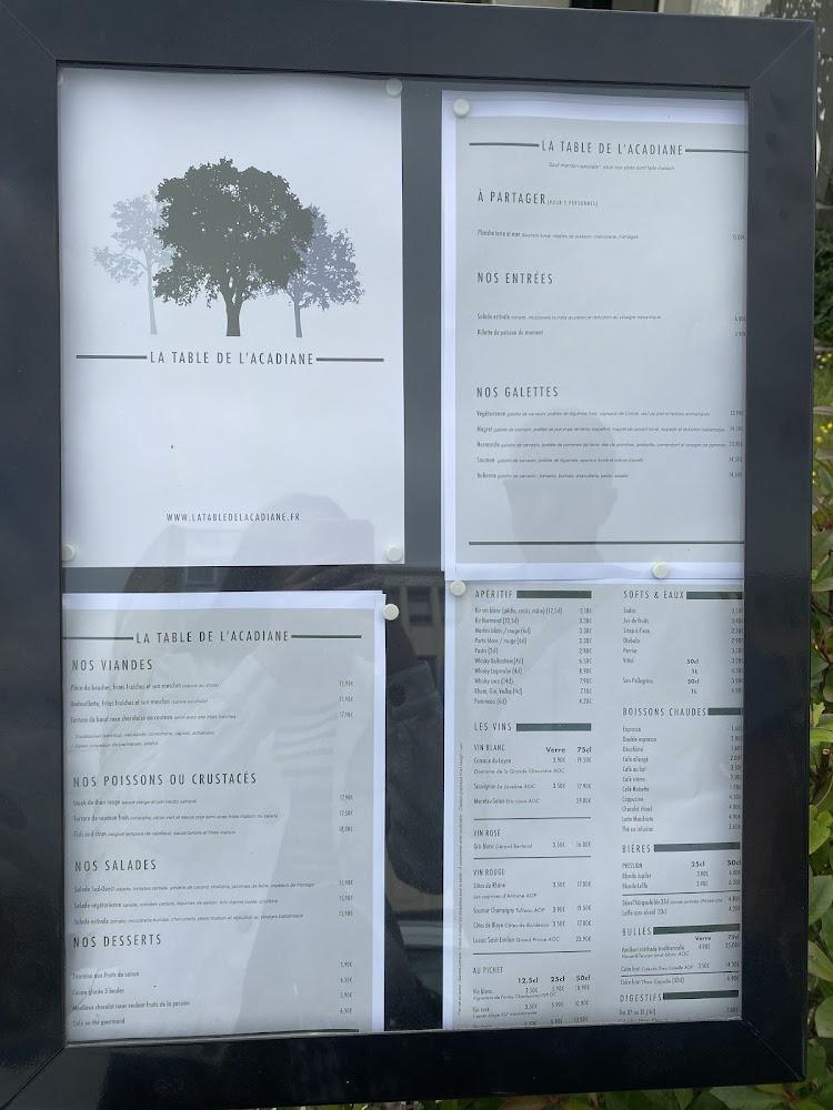 L'Acadiane - Menu Image 1